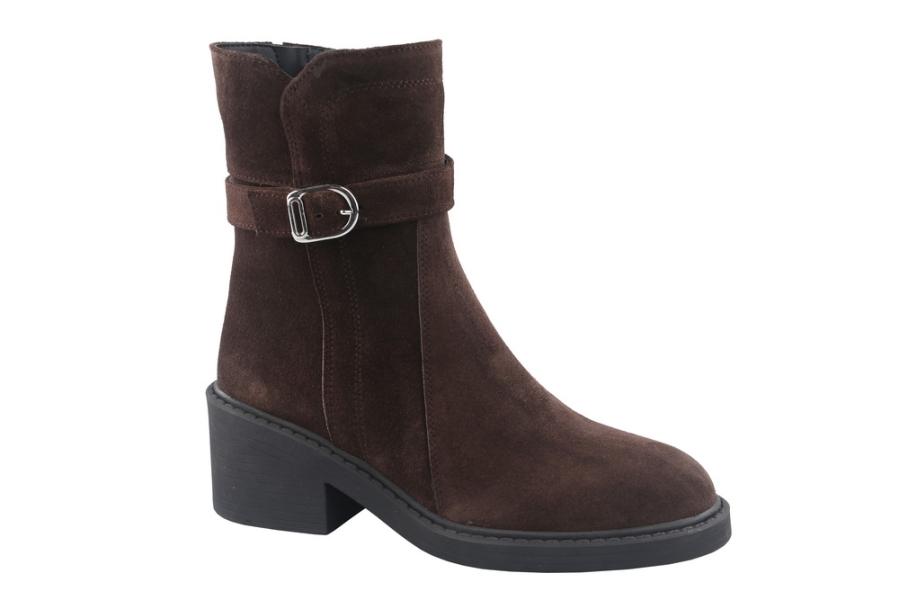 d.moro shoes Women Suede Leather Ankle Boots for Winter: Magada-05 Brown (Wholesale)