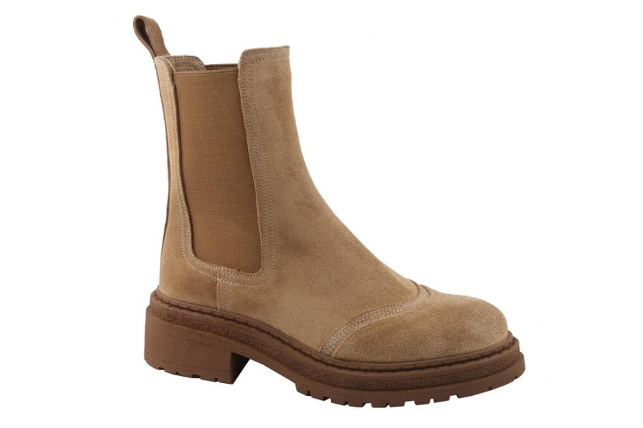 d.moro shoes Women Suede Leather Ankle Boots for Winter: Maru-01 Camel (Wholesale)