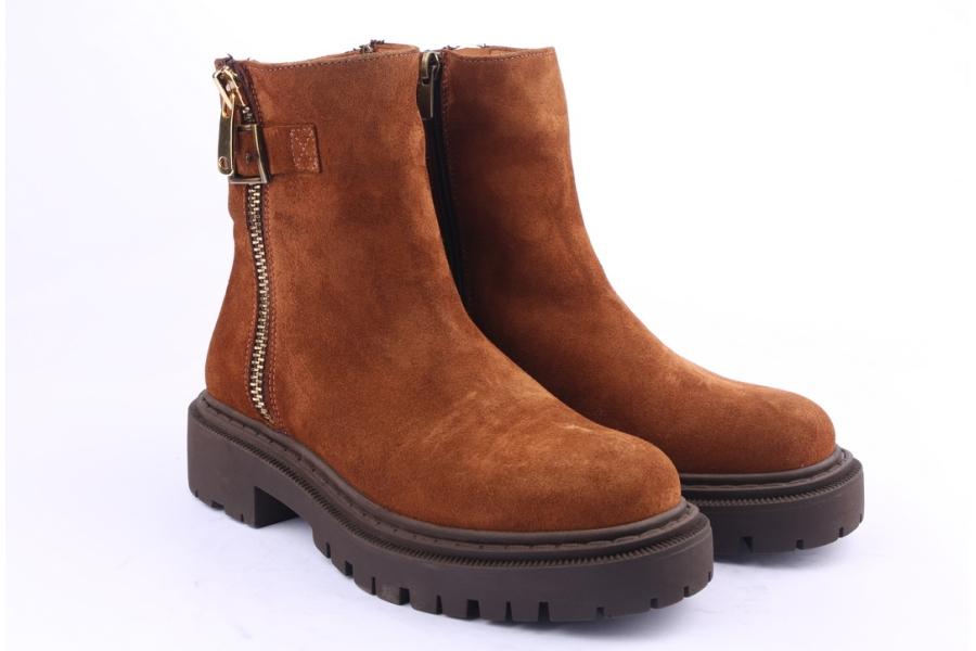 D.moro Shoes Women Suede Leather Ankle Boots For Winter: MINERAL6 Tan (Wholesale)