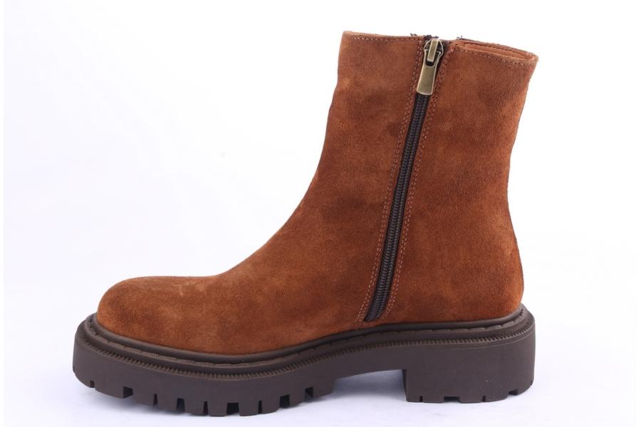 D.moro Shoes Women Suede Leather Ankle Boots For Winter: MINERAL6 Tan (Wholesale)