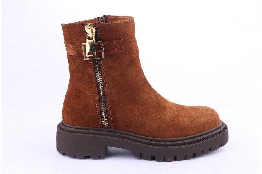 d.moro shoes Women Suede Leather Ankle Boots for Winter: MINERAL6 Tan (Wholesale)