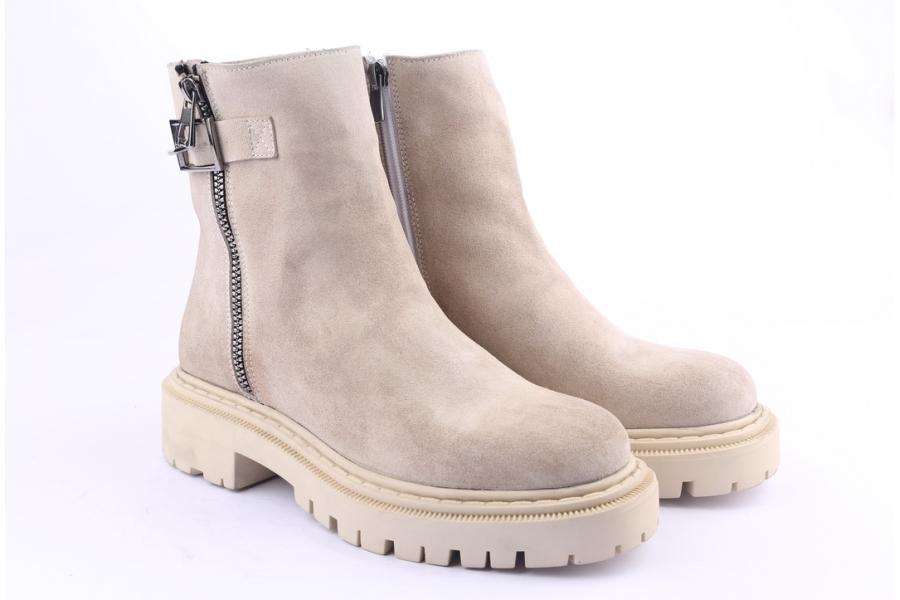 D.moro Shoes Women Suede Leather Ankle Boots For Winter: MINERAL6 Beige (Wholesale)
