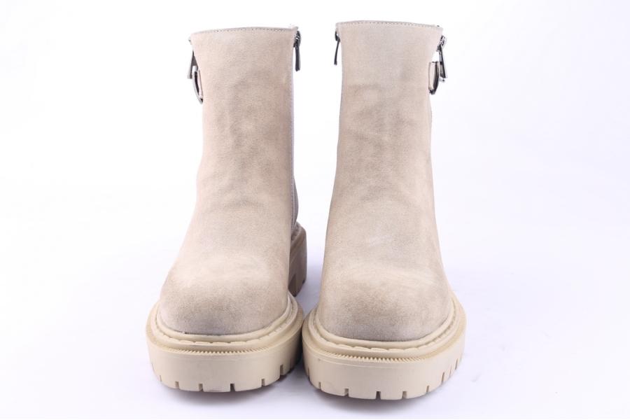 D.moro Shoes Women Suede Leather Ankle Boots For Winter: MINERAL6 Beige (Wholesale)