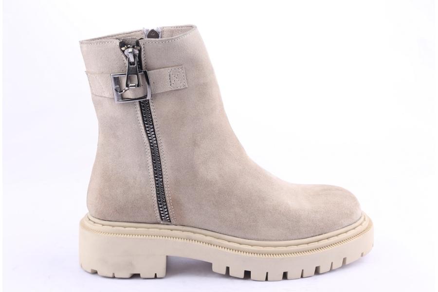 d.moro shoes Women Suede Leather Ankle Boots for Winter: MINERAL6 Beige (Wholesale)