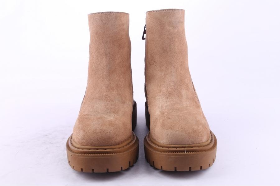 D.moro Shoes Women Suede Leather Ankle Boots For Winter: MINERAL1 Beige (Wholesale)