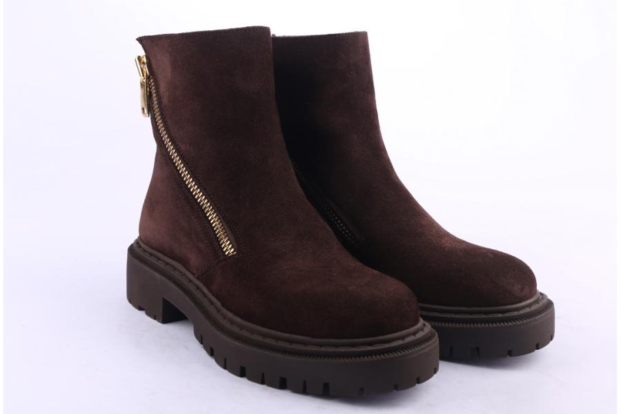 D.moro Shoes Women Suede Leather Ankle Boots For Winter: MINERAL1 Brown (Wholesale)