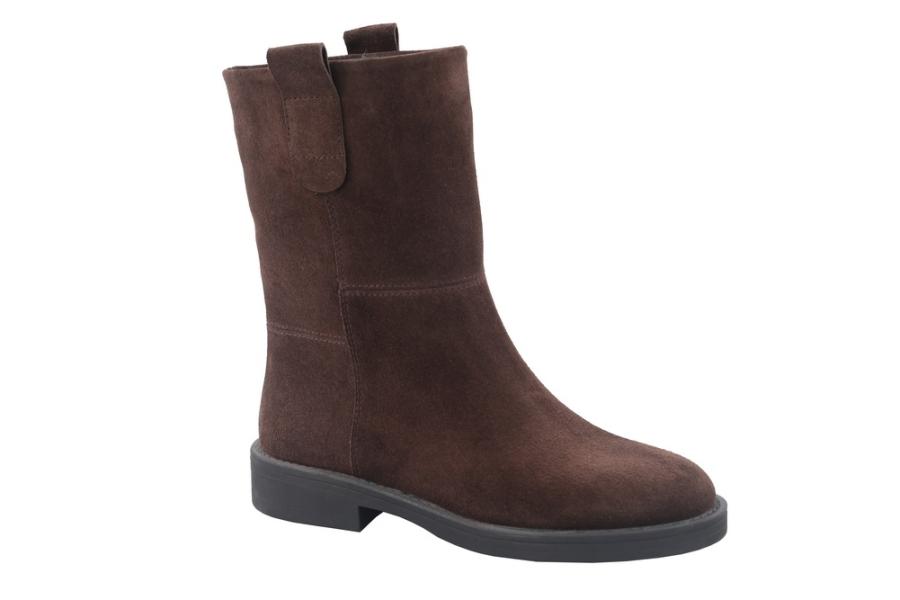 d.moro shoes Women Suede Leather Ankle Boots for Winter: Platin-02 Brown (Wholesale)