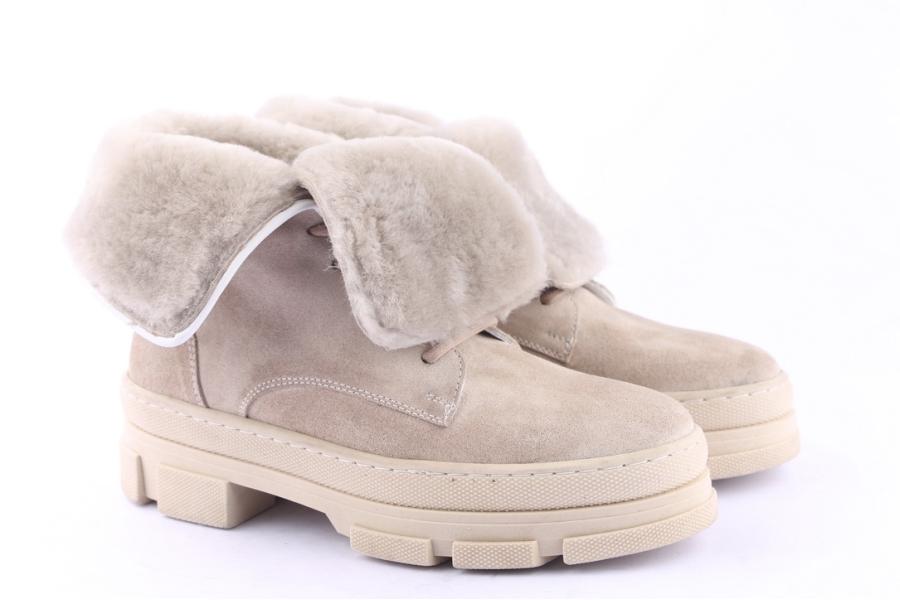 D.moro Shoes Women Suede Leather Ankle Boots For Winter: SEUL5 Beige (Wholesale)