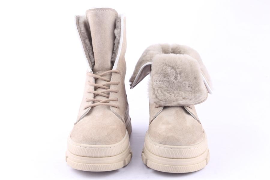 D.moro Shoes Women Suede Leather Ankle Boots For Winter: SEUL5 Beige (Wholesale)
