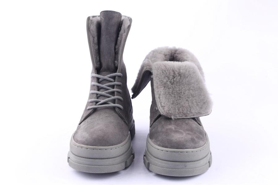 D.moro Shoes Women Suede Leather Ankle Boots For Winter: SEUL5 Grey (Wholesale)