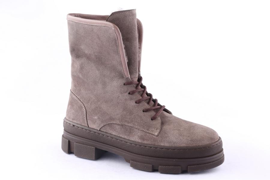 D.moro Shoes Women Suede Leather Ankle Boots For Winter: SEUL5 Grey (Wholesale)
