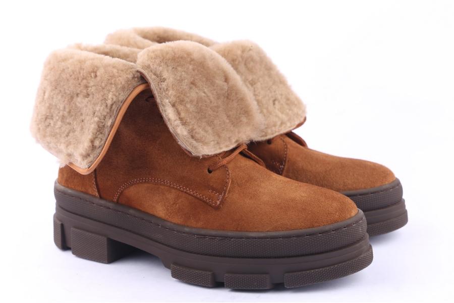 D.moro Shoes Women Suede Leather Ankle Boots For Winter: SEUL5 Tan (Wholesale)