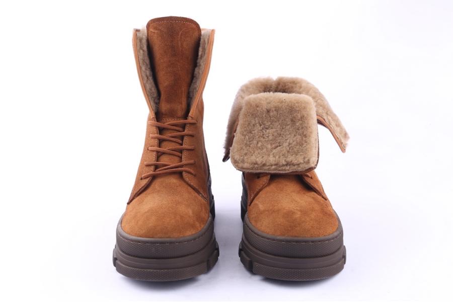 D.moro Shoes Women Suede Leather Ankle Boots For Winter: SEUL5 Tan (Wholesale)