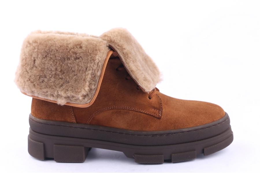 d.moro shoes Women Suede Leather Ankle Boots for Winter: SEUL5 Tan (Wholesale)