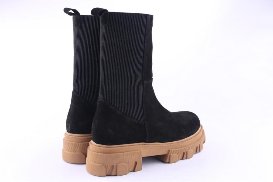 D.moro Shoes Women Suede Leather Ankle Boots For Winter: Z-1301 Black (Wholesale)