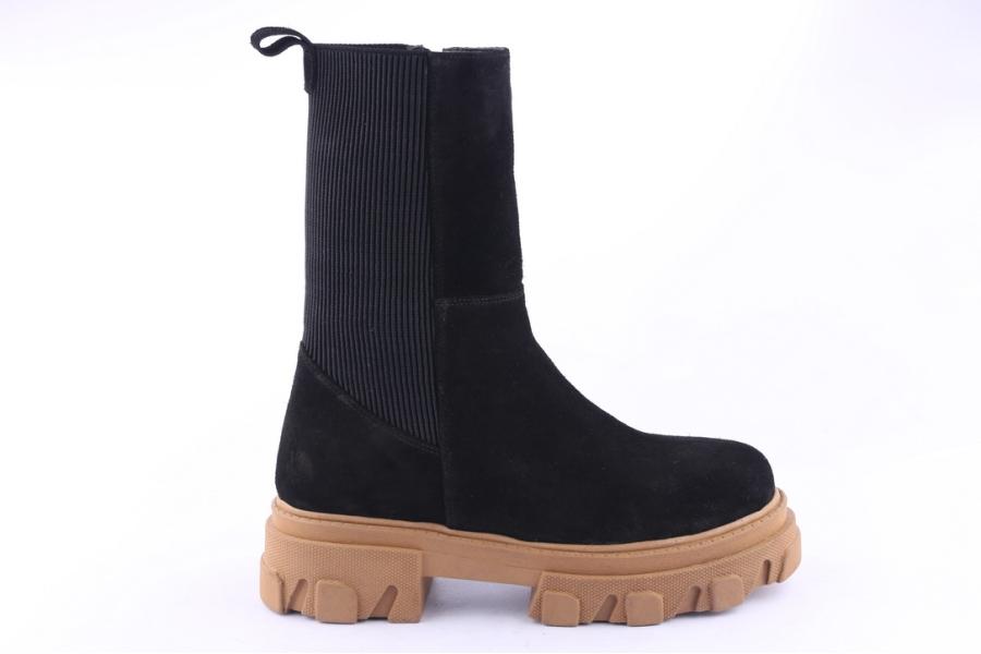 d.moro shoes Women Suede Leather Ankle Boots for Winter: Z-1301 Black (Wholesale)