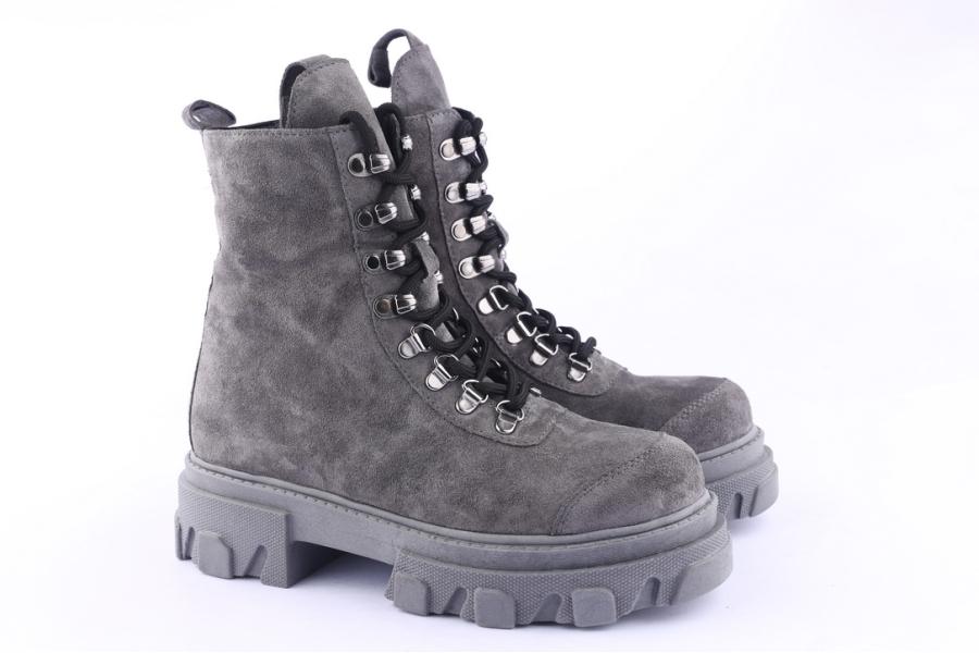 D.moro Shoes Women Suede Leather Ankle Boots For Winter: Z-1302 Grey (Wholesale)