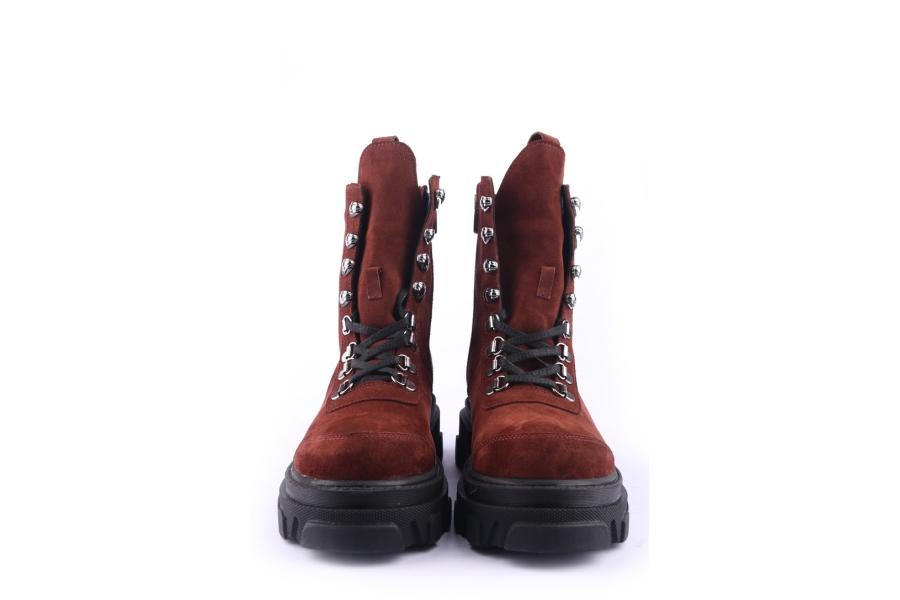 D.moro Shoes Women Suede Leather Ankle Boots For Winter: Z-1302 Burgundy (Wholesale)