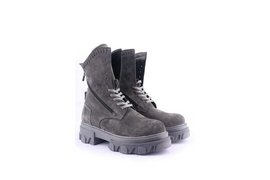 D.moro Shoes Women Suede Leather Ankle Boots For Winter: Z-1303 Grey (Wholesale)