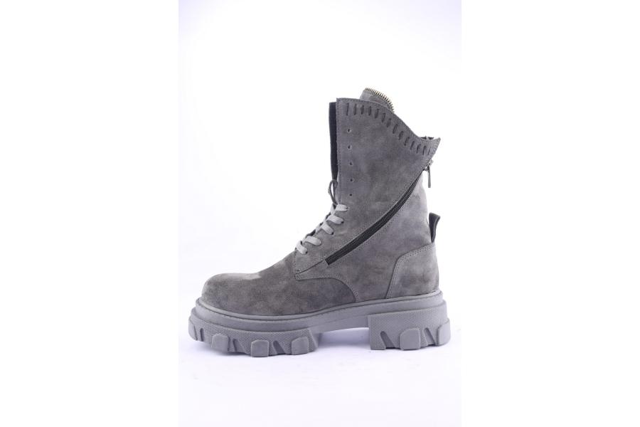 D.moro Shoes Women Suede Leather Ankle Boots For Winter: Z-1303 Grey (Wholesale)