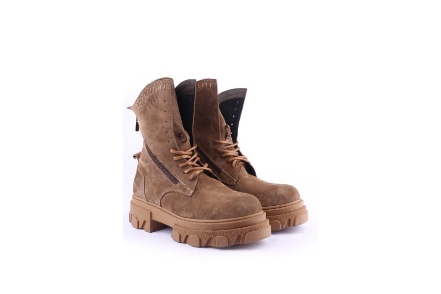 D.moro Shoes Women Suede Leather Ankle Boots For Winter: Z-1303 Tan (Wholesale)