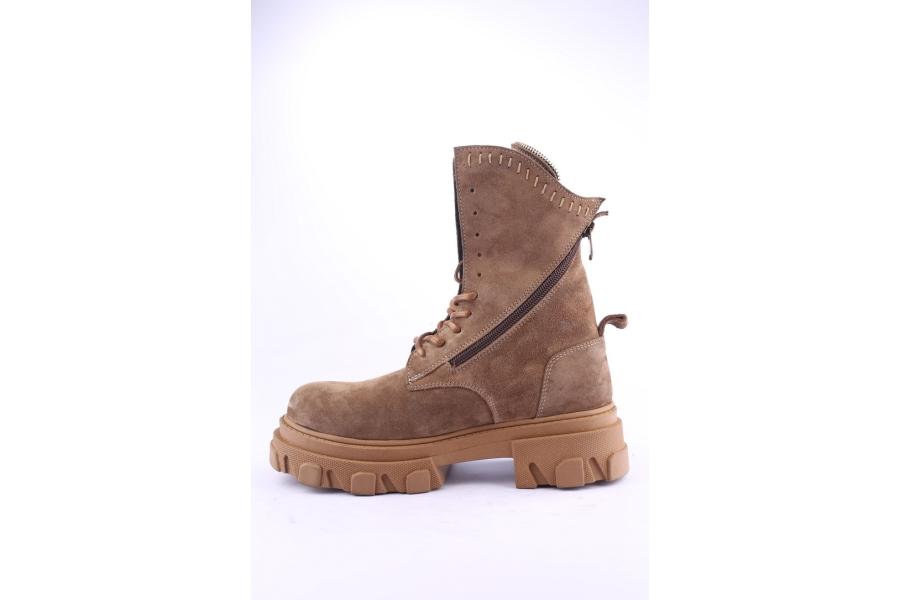 D.moro Shoes Women Suede Leather Ankle Boots For Winter: Z-1303 Tan (Wholesale)