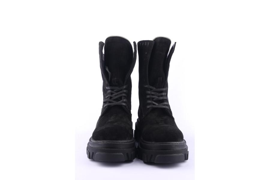 D.moro Shoes Women Suede Leather Ankle Boots For Winter: Z-1303 Black (Wholesale)