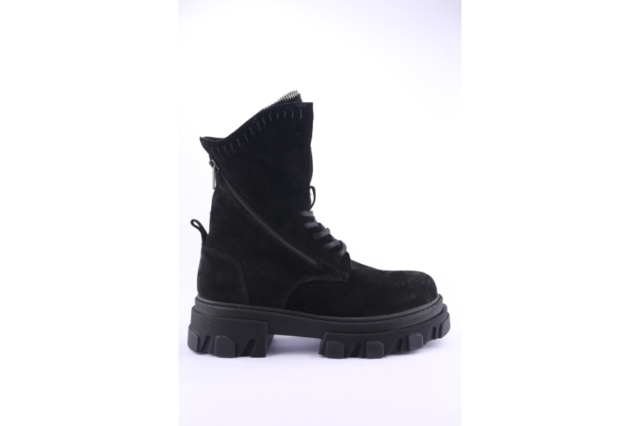 d.moro shoes Women Suede Leather Ankle Boots for Winter: Z-1303 Black (Wholesale)