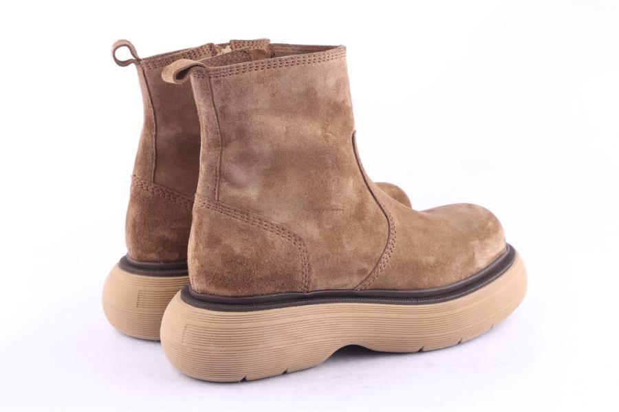 D.moro Shoes Women Suede Leather Ankle Boots For Winter: Z-1406 Tan (Wholesale)