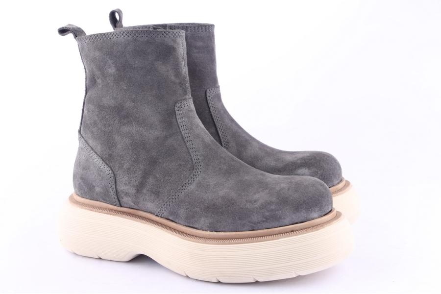 D.moro Shoes Women Suede Leather Ankle Boots For Winter: Z-1406 Grey (Wholesale)