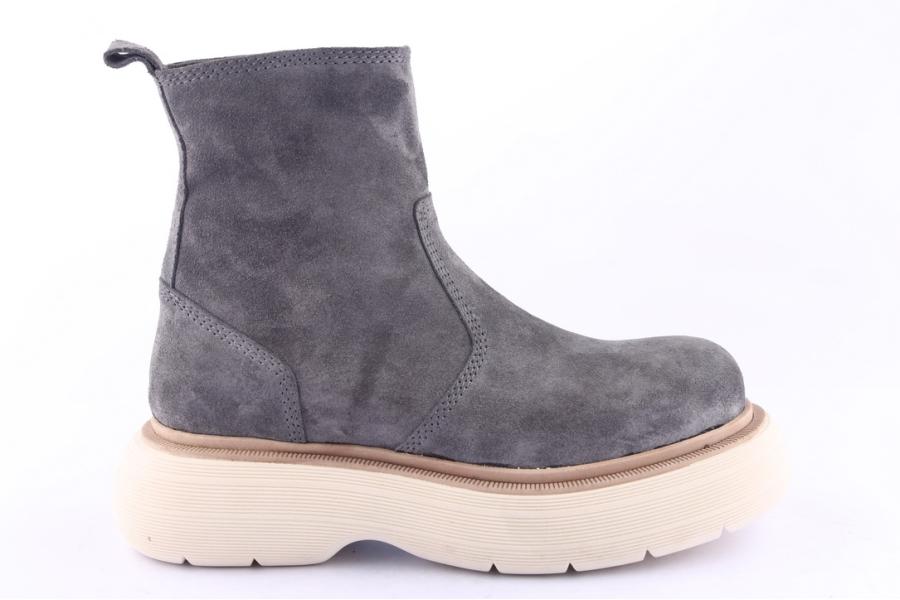 d.moro shoes Women Suede Leather Ankle Boots for Winter: Z-1406 Grey (Wholesale)