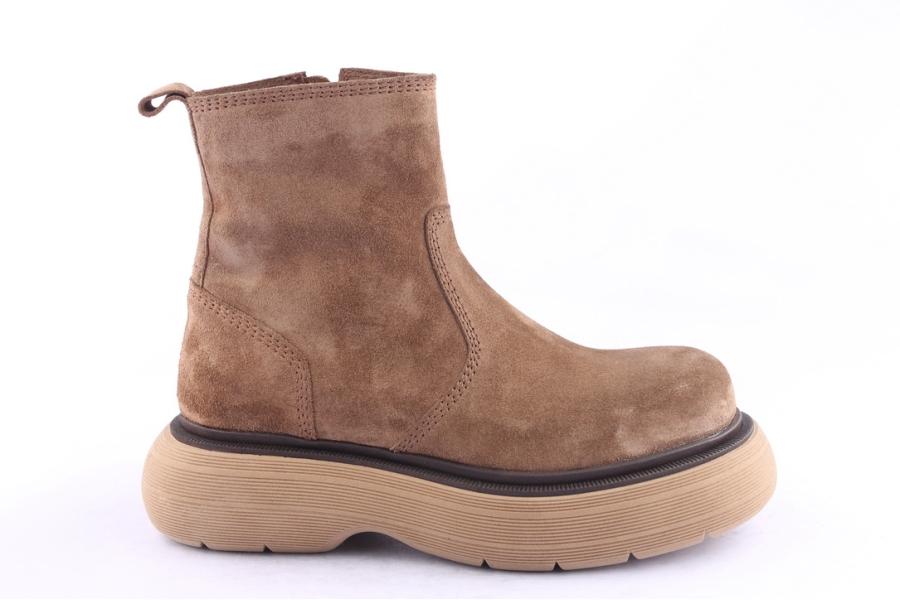 d.moro shoes Women Suede Leather Ankle Boots for Winter: Z-1406 Tan (Wholesale)