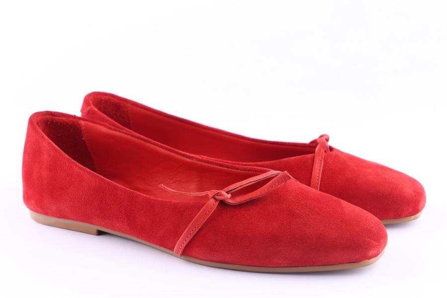 D.moro Shoes Women Suede Leather Ballet For Summer: C616 Red (Wholesale)