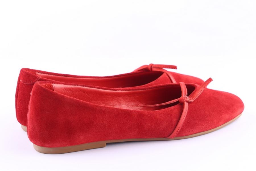 D.moro Shoes Women Suede Leather Ballet For Summer: C616 Red (Wholesale)