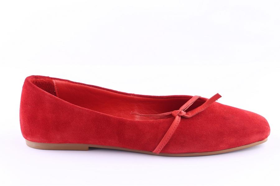 d.moro shoes Women Suede Leather Ballet for Summer: C616 Red (Wholesale)