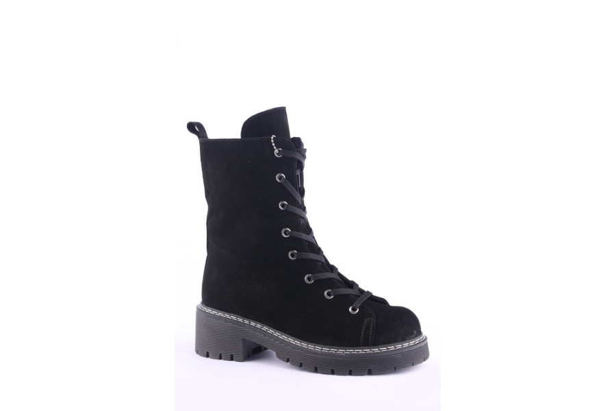 D.moro Shoes Women Suede Leather Boots For Winter: 20606 Black (Wholesale)