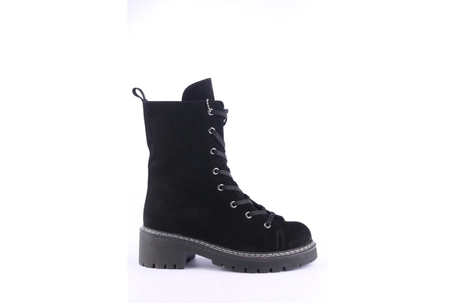 d.moro shoes Women Suede Leather Boots for Winter: 20606 Black (Wholesale)