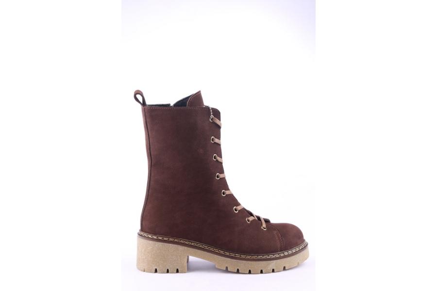d.moro shoes Women Suede Leather Boots for Winter: 20606 Brown (Wholesale)