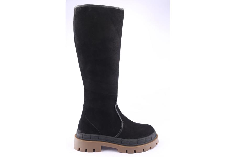 d.moro shoes Women Suede Leather BOOTS for Winter: 559E Black (Wholesale)