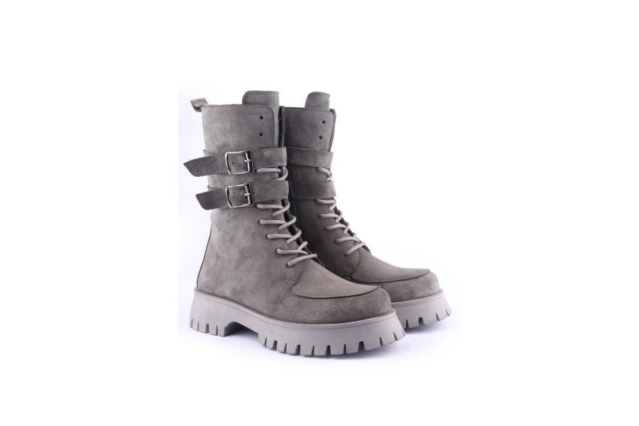D.moro Shoes Women Suede Leather BOOTS For Winter: 652A Grey (Wholesale)