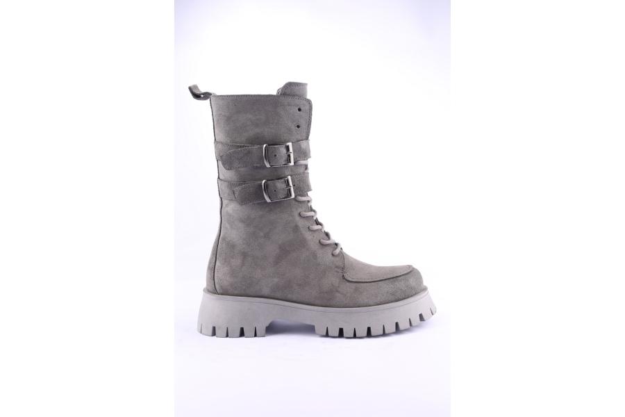 d.moro shoes Women Suede Leather BOOTS for Winter: 652A Grey (Wholesale)