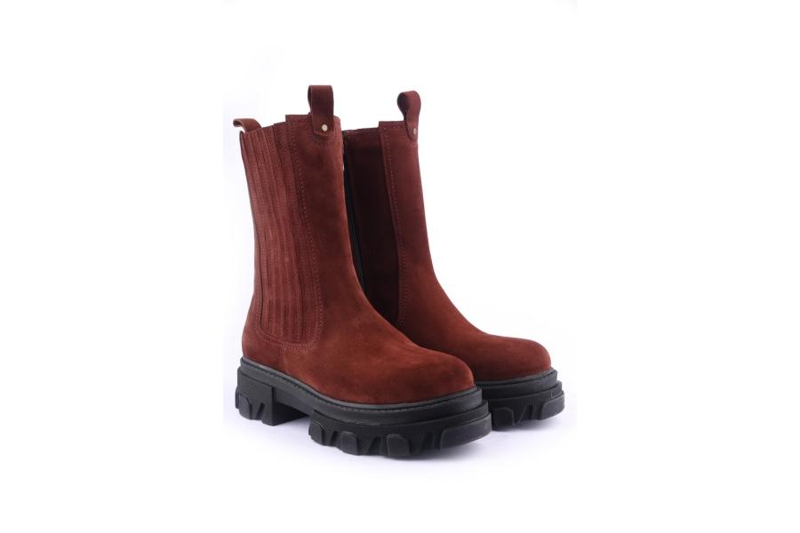 D.moro Shoes Women Suede Leather BOOTS For Winter: Z-1300 Burgundy (Wholesale)