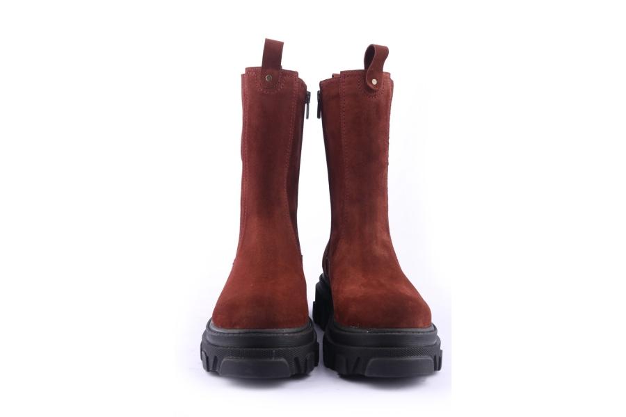 D.moro Shoes Women Suede Leather BOOTS For Winter: Z-1300 Burgundy (Wholesale)