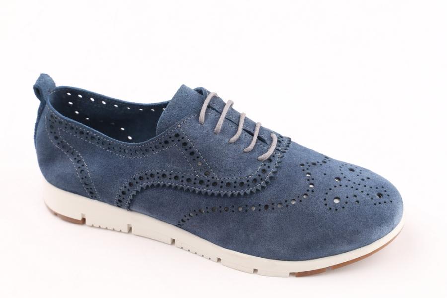 d.moro shoes Women Suede leather Shoes for summer: 21204 Navy Blue Suede leather (Wholesale)