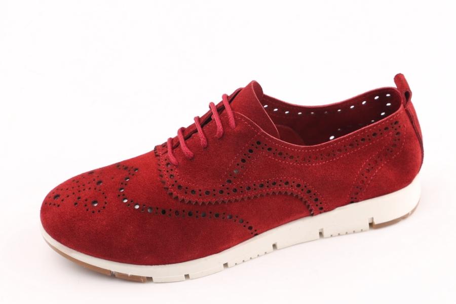 d.moro shoes Women Suede leather Shoes for summer: 21204 Red Suede leather (Wholesale)
