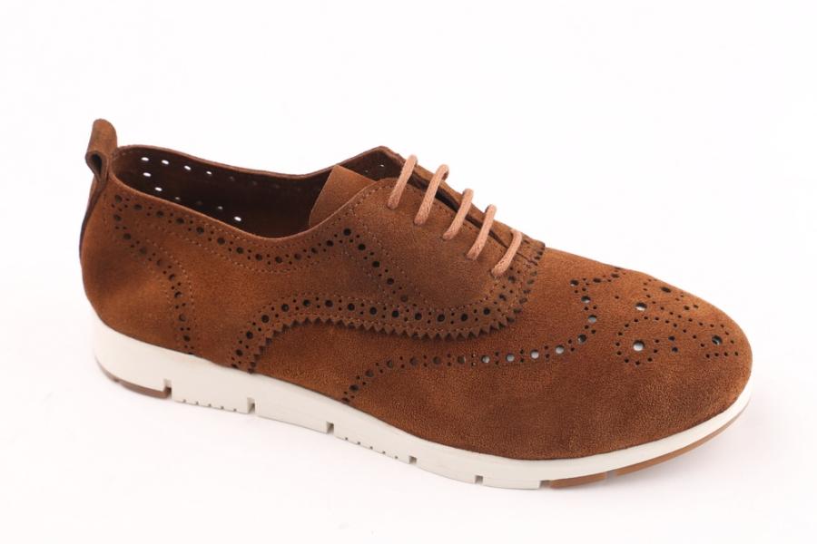 d.moro shoes Women Suede leather Shoes for summer: 21204 Tan Suede leather (Wholesale)