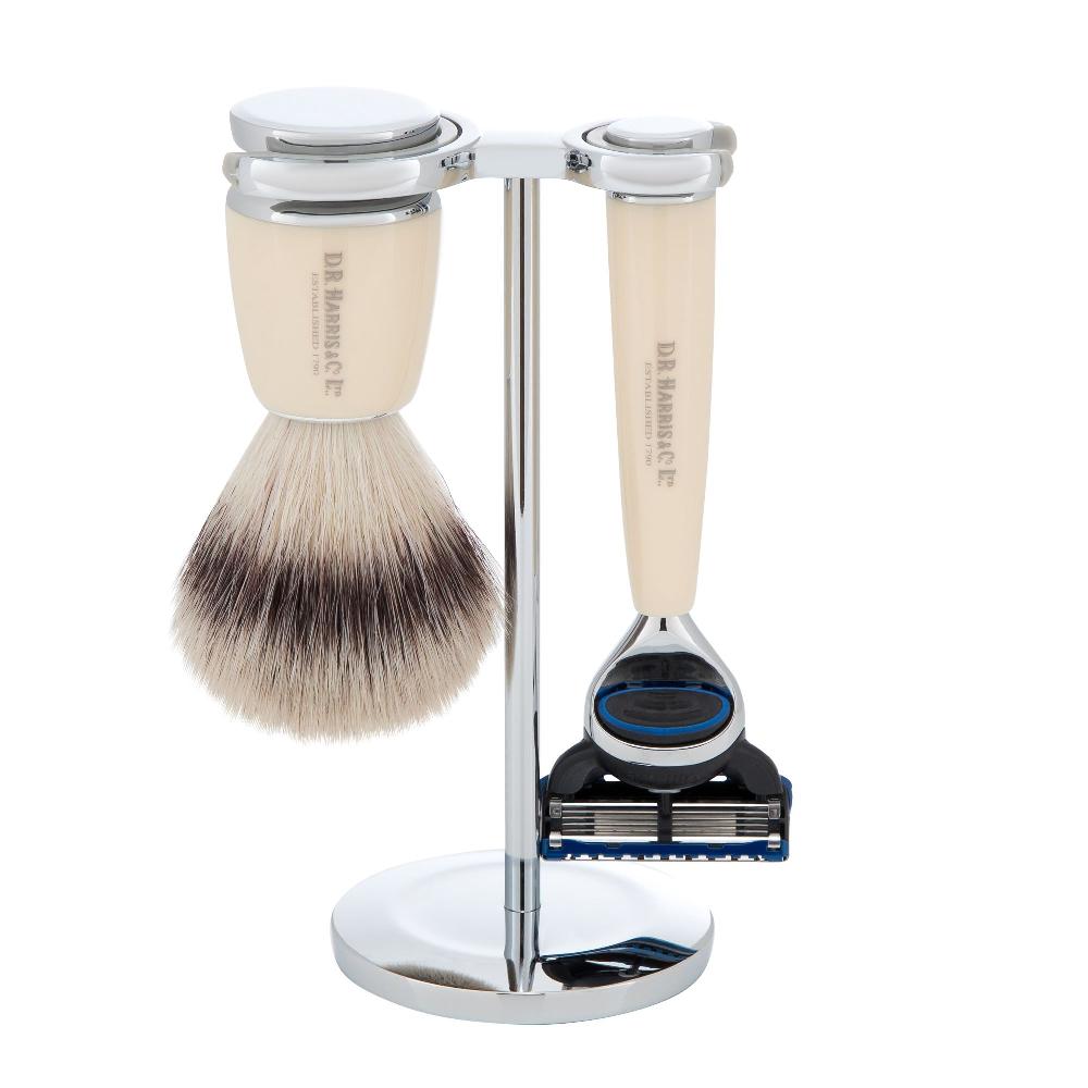 d.r. harris & co. 3 Piece Fusion Razor Synthetic Shaving Set