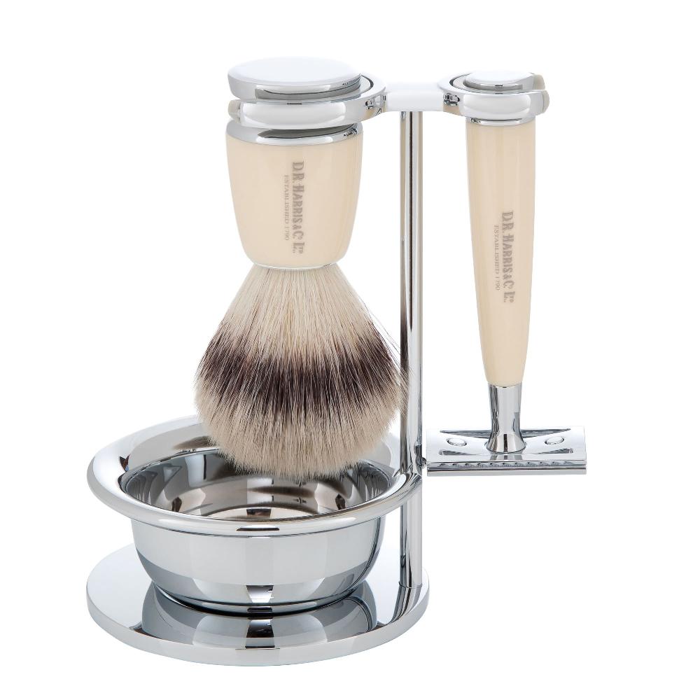 d.r. harris & co. 4 Piece Safety Razor Synthetic Shaving Set