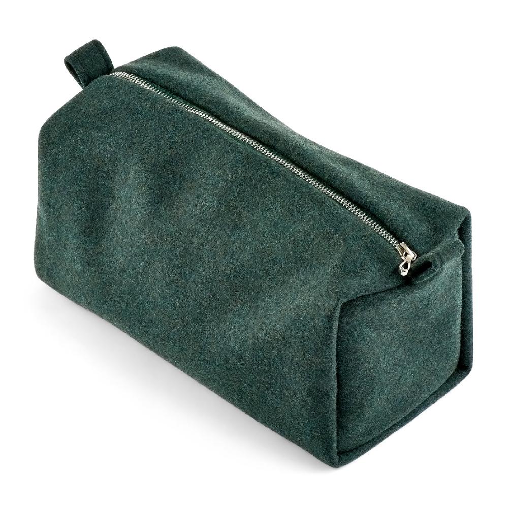 d.r. harris & co. D. R. Harris and Fox Brothers The Housekeeper Dark Green Flannel Washbag – Large