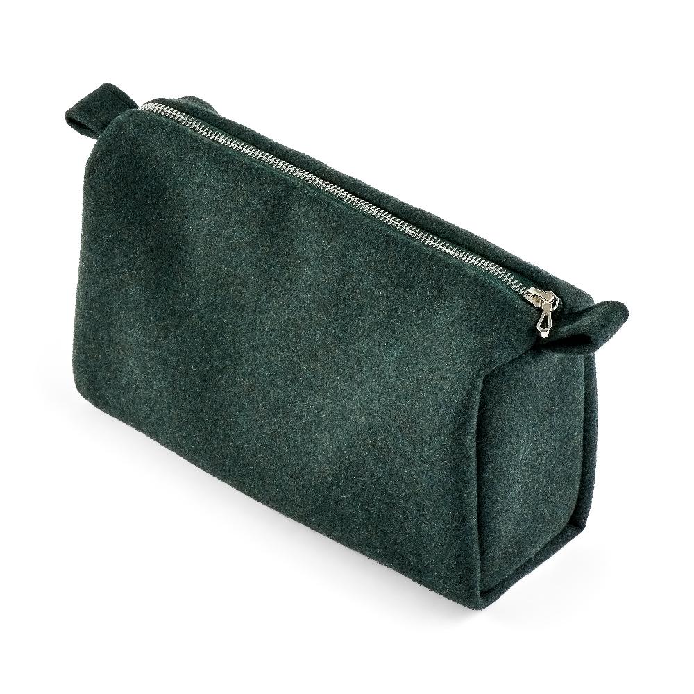d.r. harris & co. D. R. Harris and Fox Brothers Traveller Dark Green Flannel Washbag – Medium